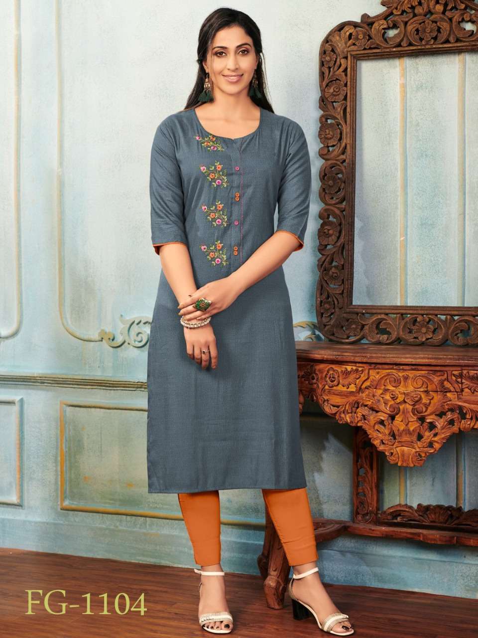 KRISHNA VOL-3 BY ASLIWHOLESALE COTTON PRINT KURTIS