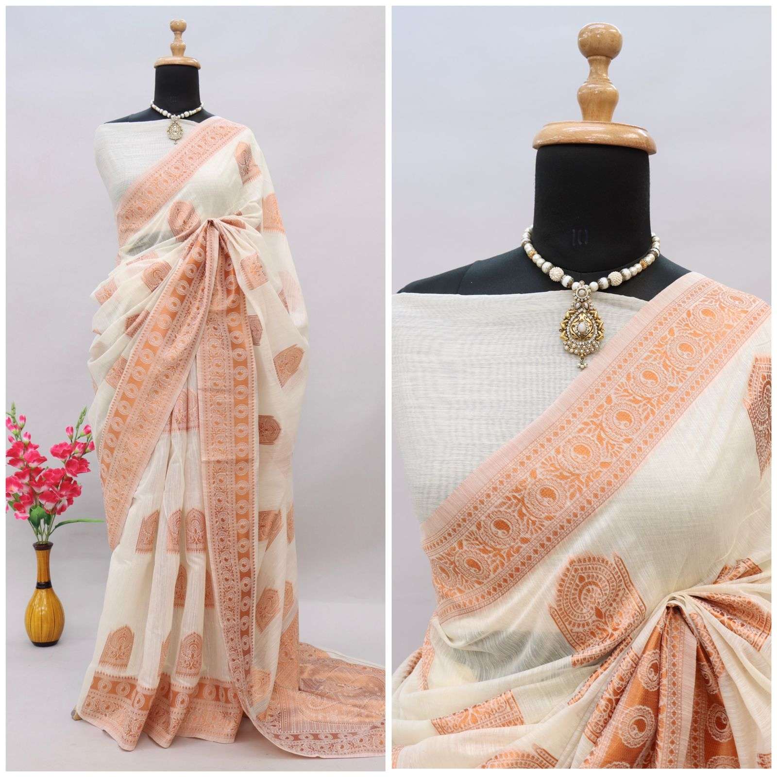 LAVENDER VOL-4 BY ASLIWHOLESALE DESIGNER COTTON SILK SAREES