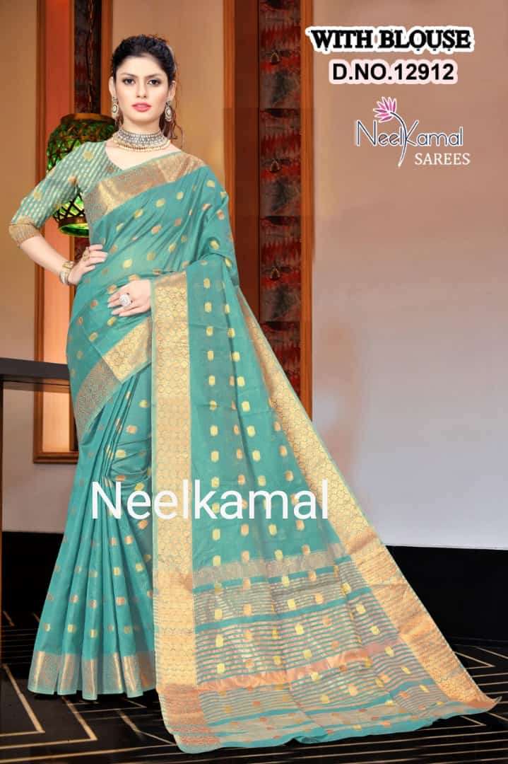 MANISHA SILK 12912 COLOURS BY NEELKAMAL SAREES INDIAN DESIGNER SILK SAREES