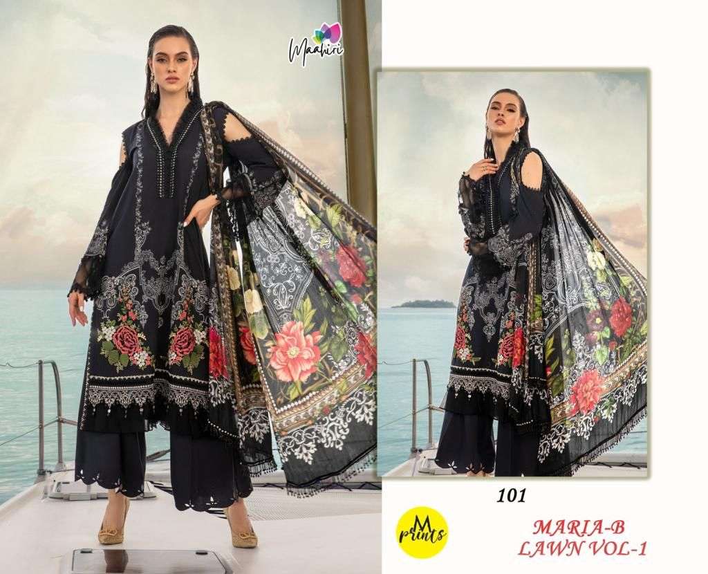 MARIA B LAWN VOL-1 BY ASLIWHOLESALE CAMBRIC PAKINSTANI EMBROIDERY DRESSES