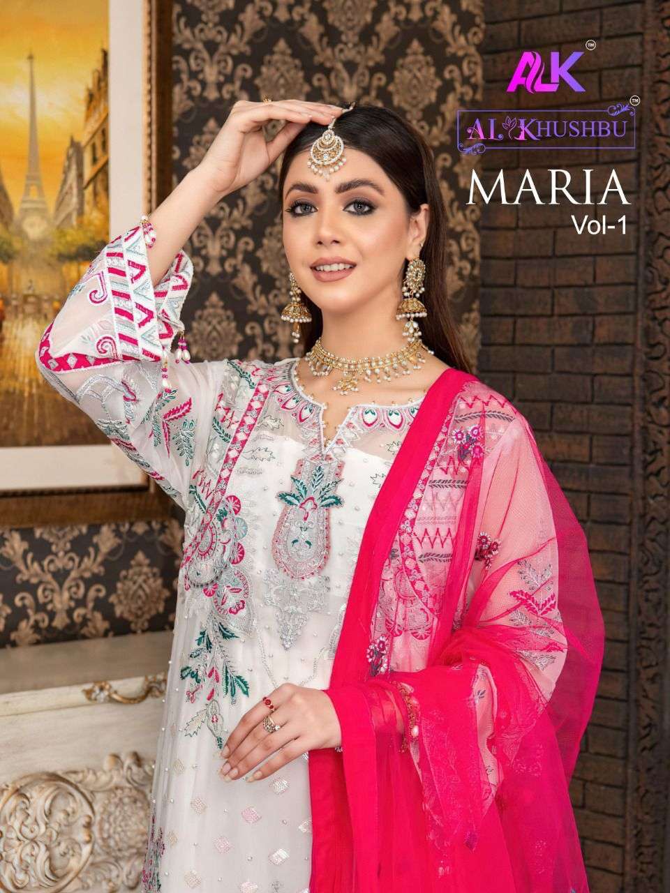 MARIA VOL-1 BY AL KHUSHBU 2091 TO 2093 SERIES GEORGETTE PAKISTANI DRESSES