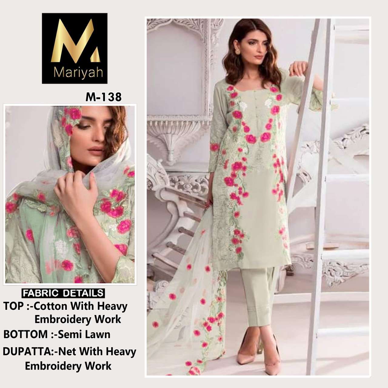 MARIYAH M-138 BY ASLIWHOLESALE COTTON EMBROIDERY DRESS