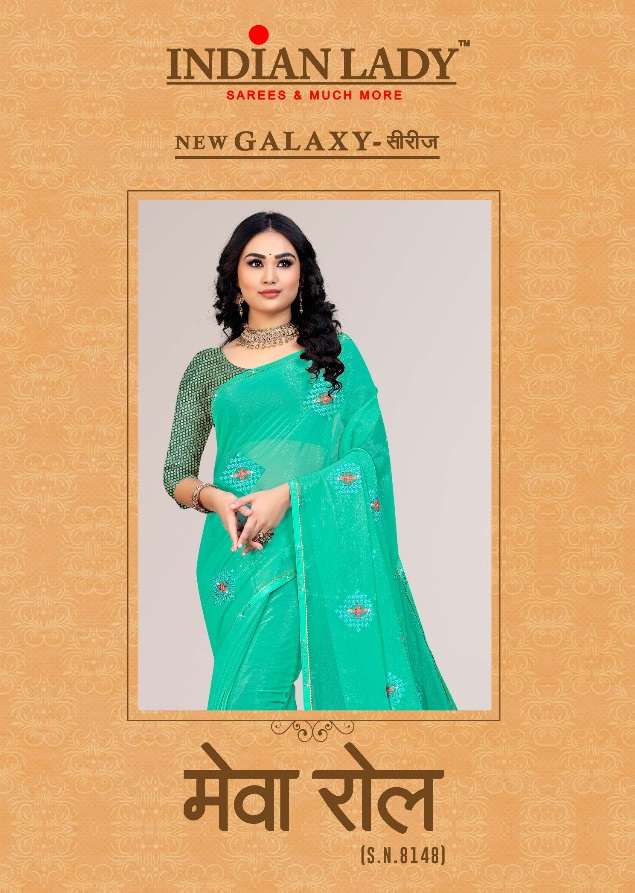 MEVA ROLL BY INDIAN LADY 8148-A TO 8148-H SERIES DESIGNER ZOMATO WORK SAREES