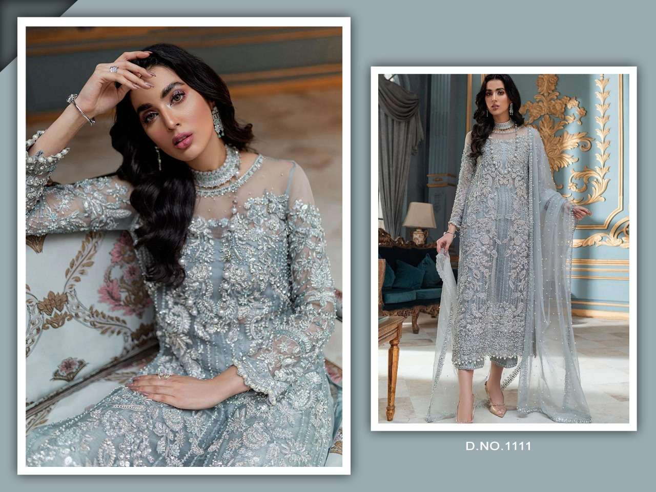 MUSHQ-1111 HIT DESIGN BY MUSHQ NET EMBROIDERY PAKISTANI DRESS