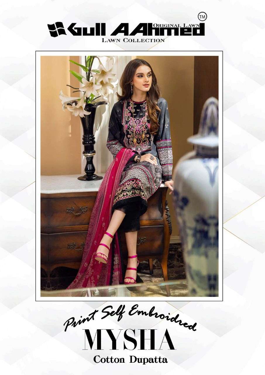 MYSHA BY GULL AAHMAD 01 TO 06 SERIES COTTON EMBROIDERY DRESSES