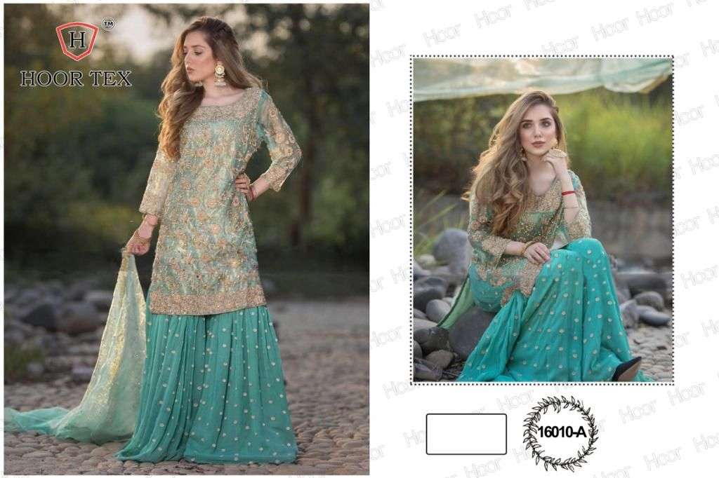 NAFIZA COLOUR GOLD VOL-14 BY HOOR TEX HEAVY NET EMBROIDERY PAKISTANI DRESS