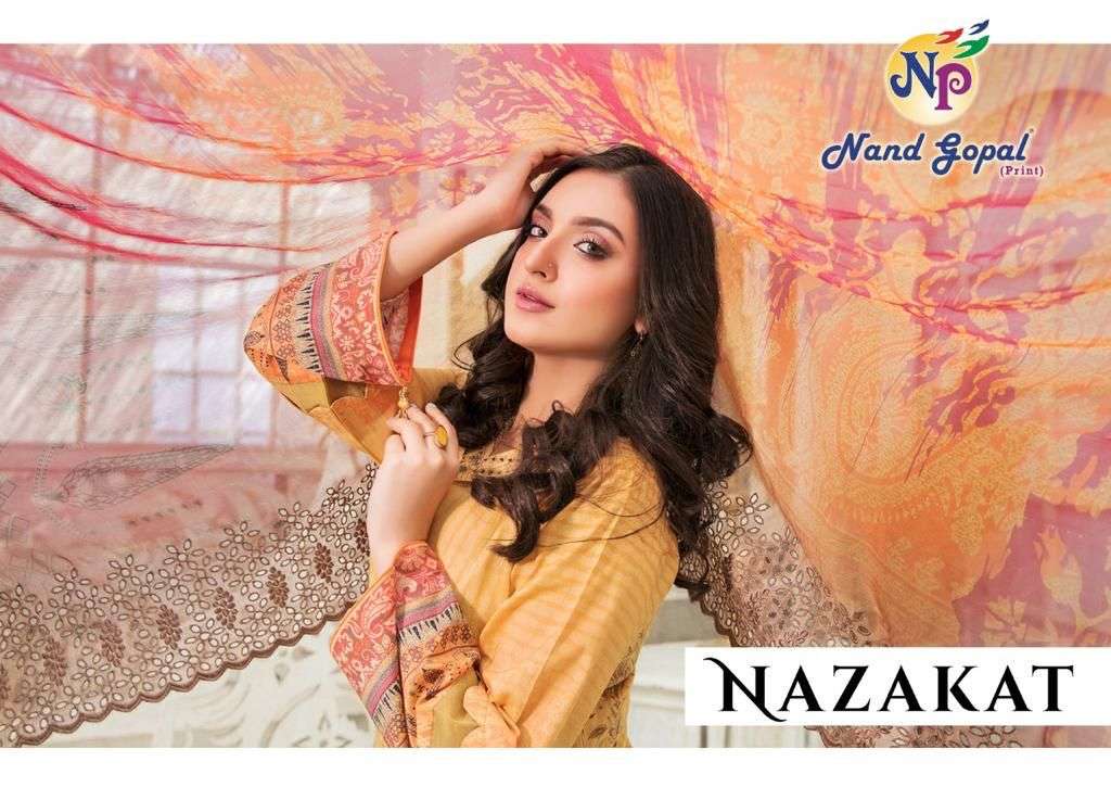 NAZAKAT BY NAND GOPAL PRINTS 1001 TO 1010 SERIES COTTON PRINT DRESSES