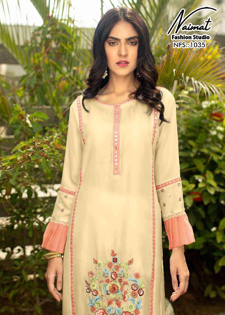 NFS 1035 COLOURS BY NAIMAT FASHION STUDIO FAUX GEORGETTE STITCHED DRESSES