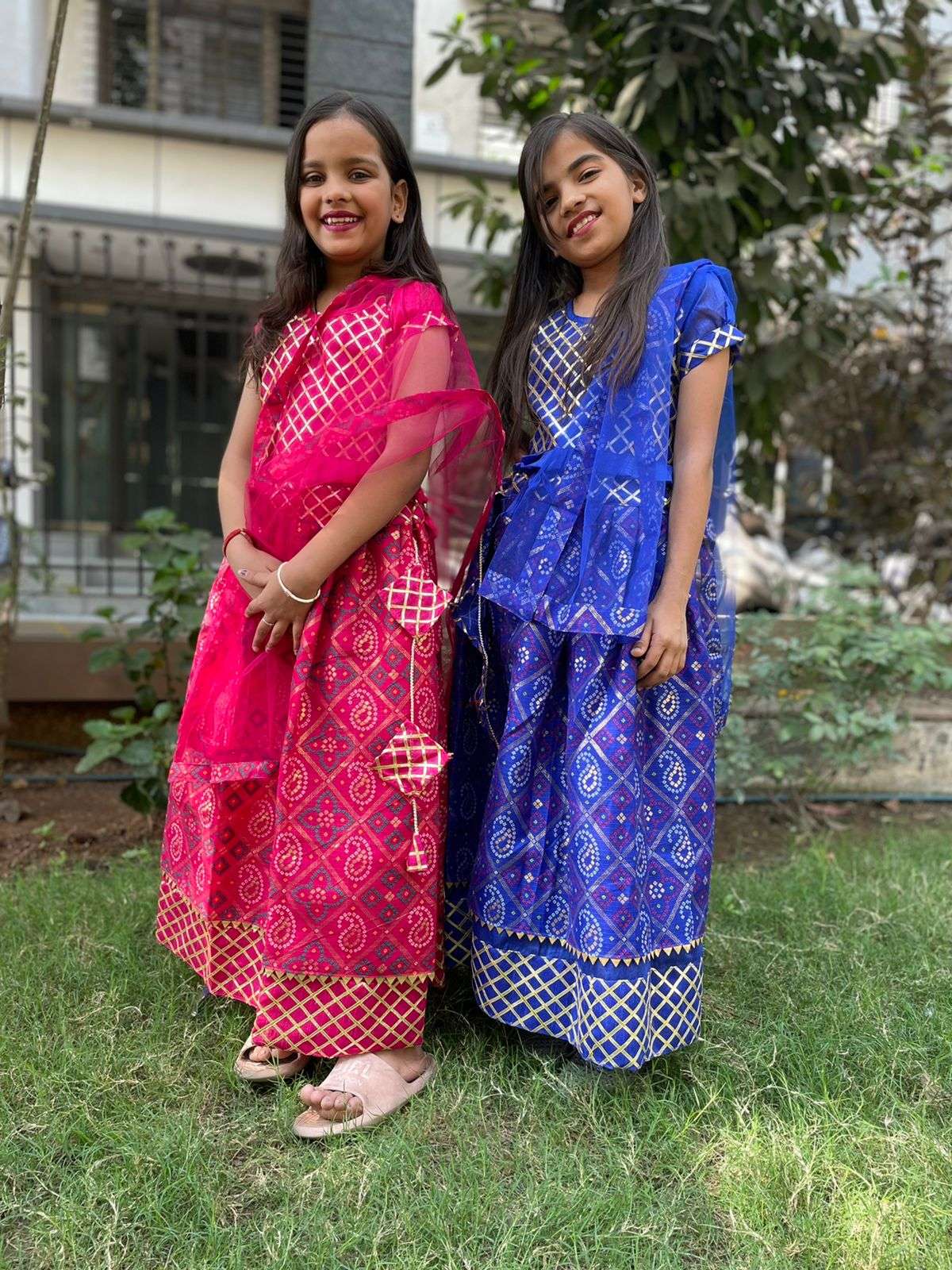 NIBKA VOL-6 BY ASLIWHOLESALE BANGLORI SILK STITCHED KIDS LEHENGAS