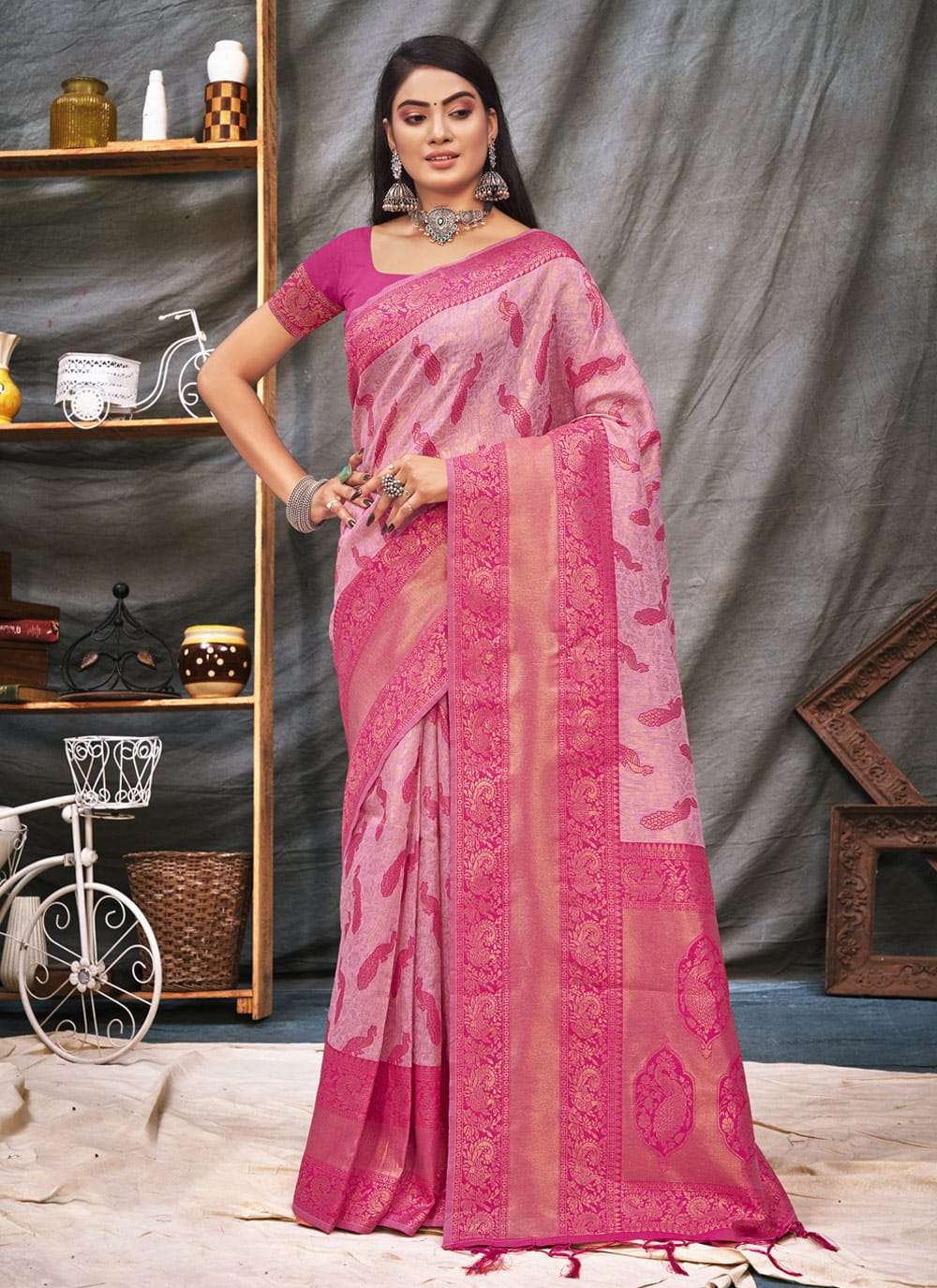 NIRANJANA BY SANGAM PRINTS 3135 TO 3140 SERIES DESIGNER ORGANZA SAREES