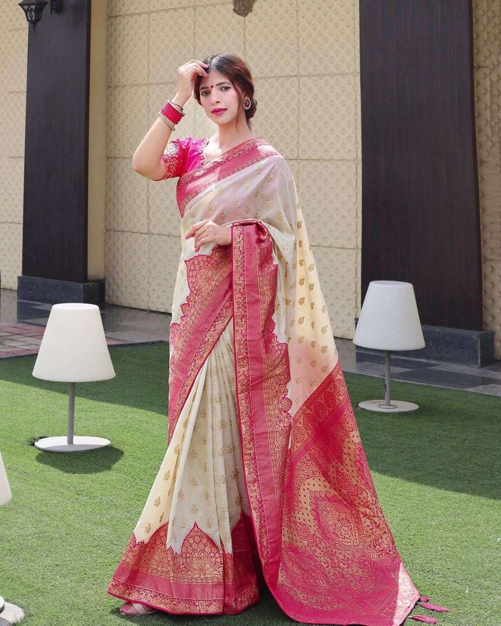 NIRJA VOL-1 BY ASLIWHOLESALE BANARASI JACUARD WORK SAREE