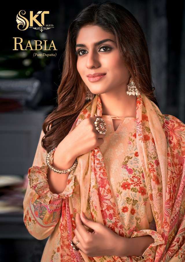 RABIA BY SKT SUITS 63001 TO 63008 SERIES CAMBRIC PRINT DRESSES