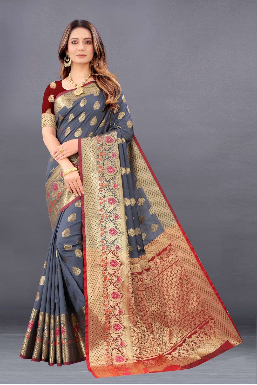 RADHIKA-123 BY ASLIWHOLESALE DESIGNER LITCHI SILK SAREES