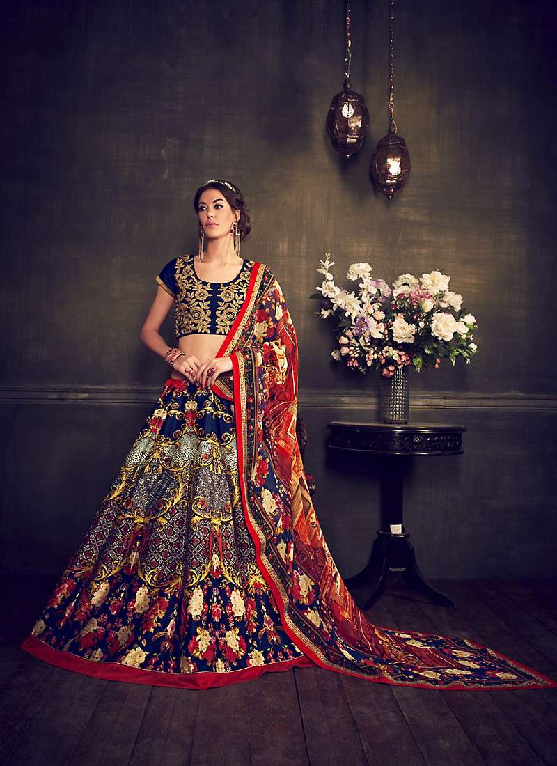 RAJTEX LEHENGAS BY RAJTEX DESIGNER BHAGALPURI SILK LEHENGAS