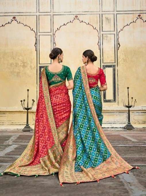 RANGREZ BY M.N. SAREES 6401 TO 6410 SERIES HEAVY SILK EMBEROIDERY SAREES