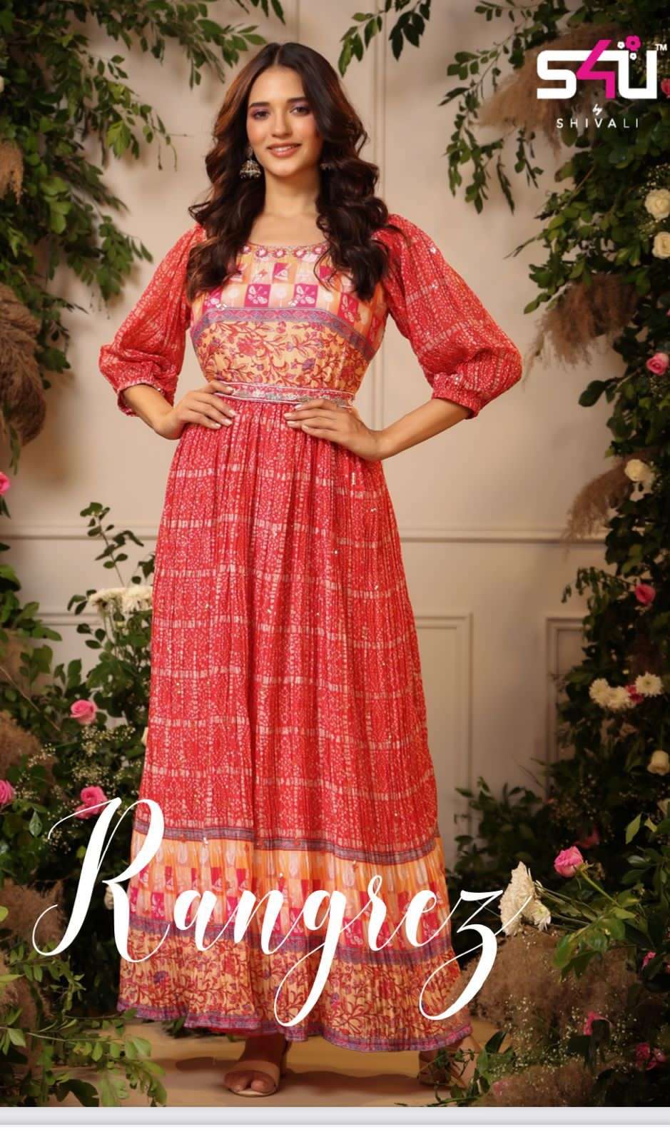 RANGREZ VOL-2 BY S4U RG 01 TO RG 05 SERIES DESIGNER SEQUIN CHINON GOWNS