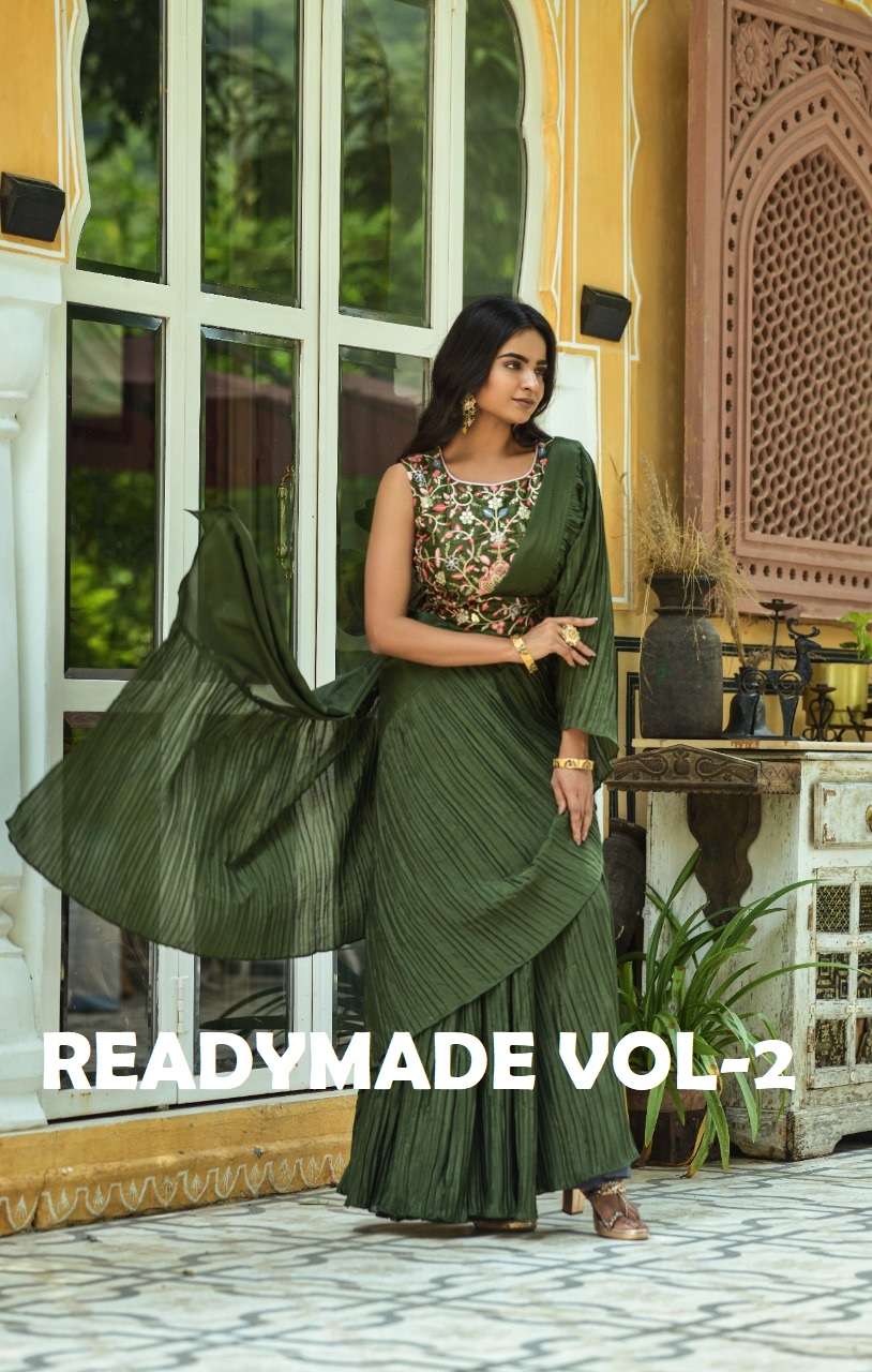 READYMADE VOL-2 BY PURPLE CREATION DESIGNER CHINON SAREES