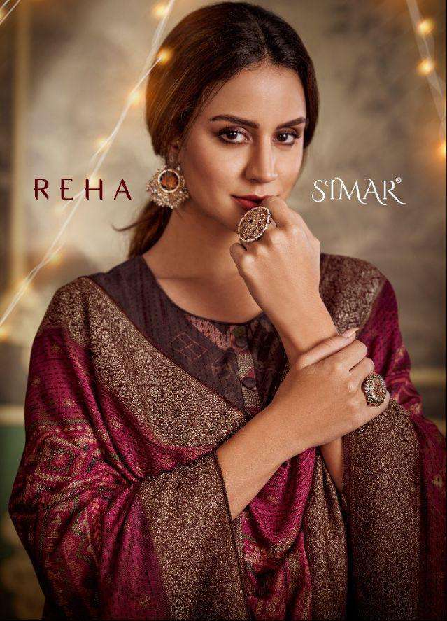 REHA BY SIMAR 2907 TO 2912 SERIES VISCOSE PASHMINA WORK DRESSES