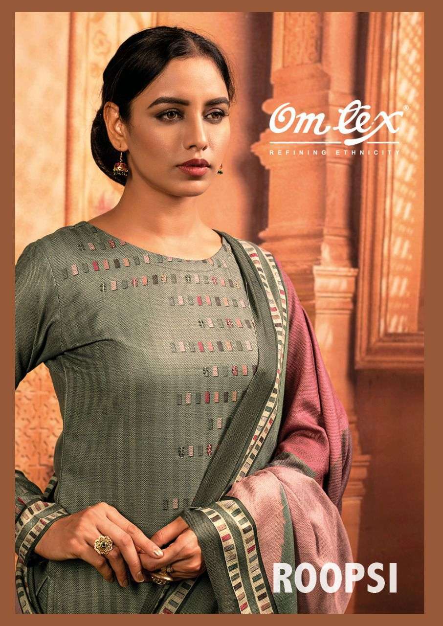 ROOPSI BY OMTEX 1231-A TO 1231-D SERIES PASHMINA HAND WORK DRESSES