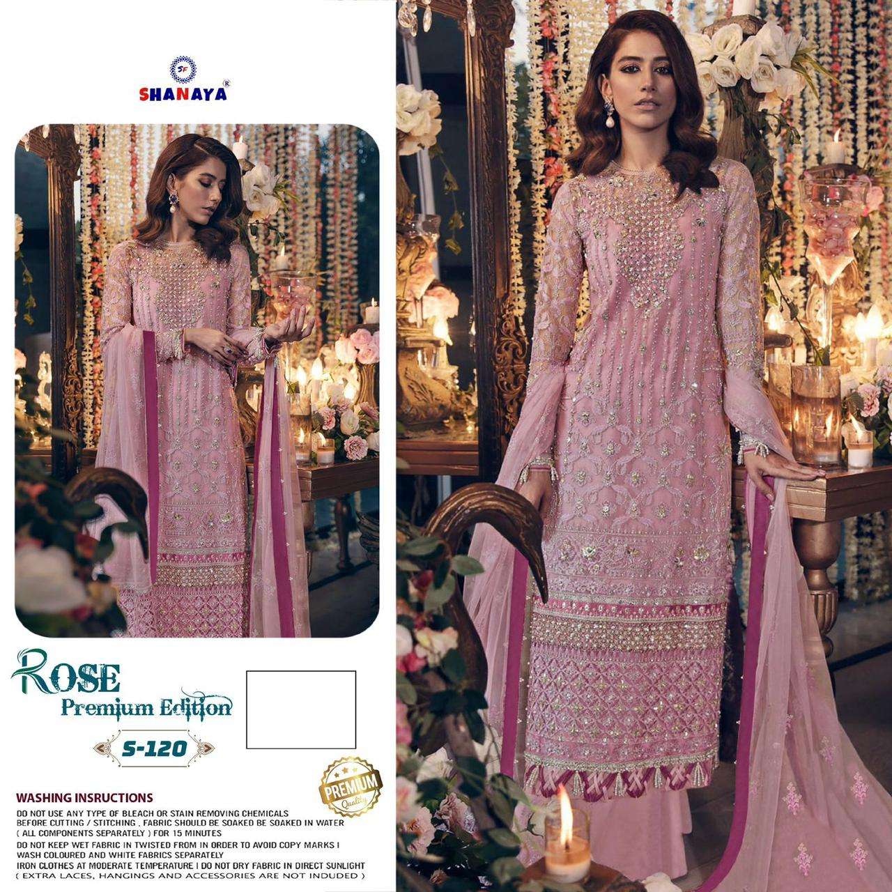 ROSE PREMIUM EDITION S-120 BY SHANAYA FASHION FAUX GEORGETTE DRESS