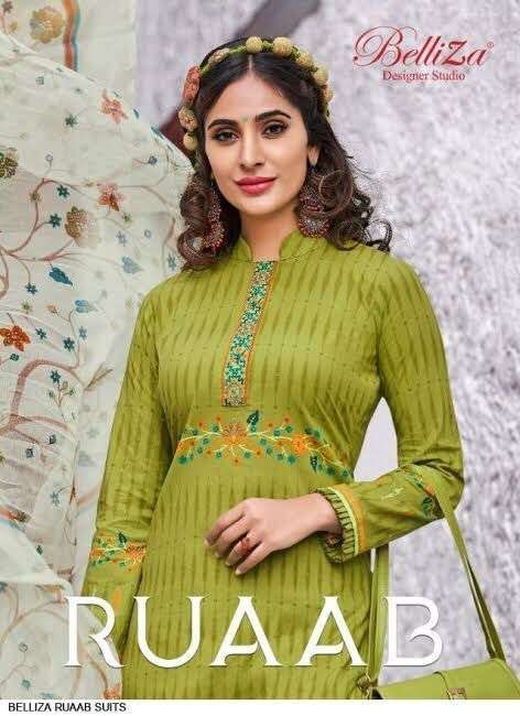 RUAAB BY BELLIZA 261-001 TO 261-010 SERIES PURE COTTON EMBROIDERY DRESSES