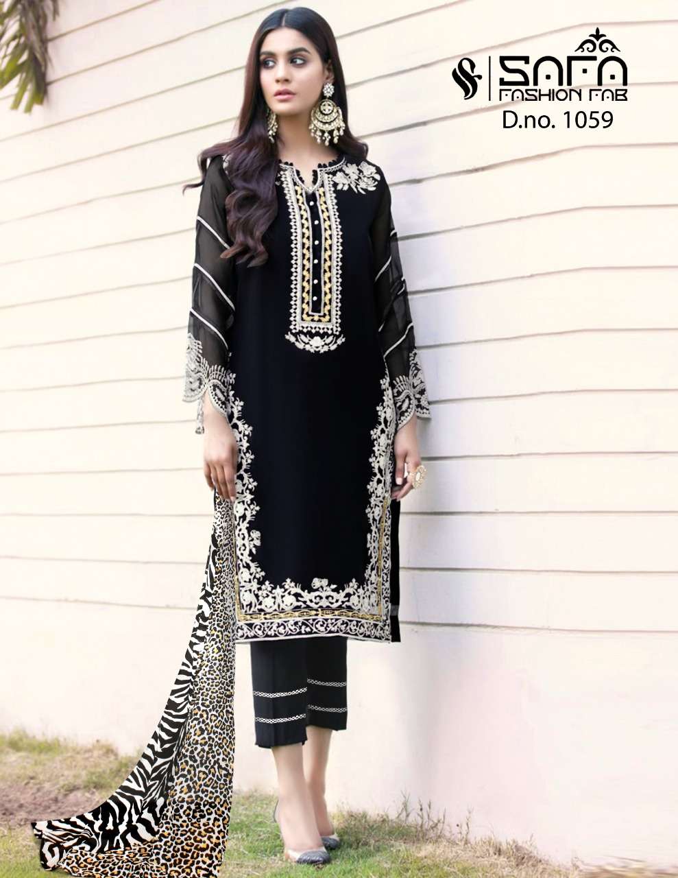 SAFA 1059 HIT DESIGNE BY SAFA FASHION HUB GEORGETTE STITCHED DRESS