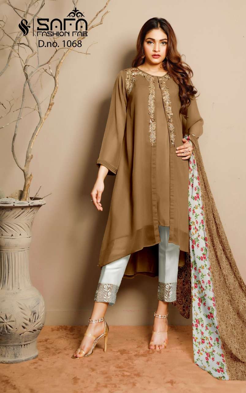 SAFA 1068 COLOURS BY SAFA FASHION HUB GEORGETTE STITCHED DRESSES