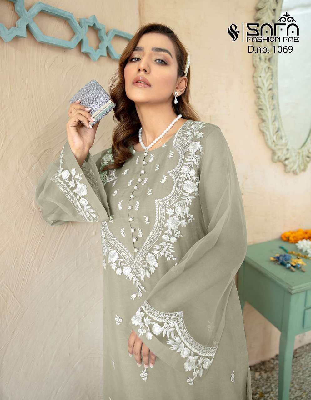 SAFA 1069 COLOURS BY SAFA FASHION HUB GEORGETTE EMBROIDERY DRESSES