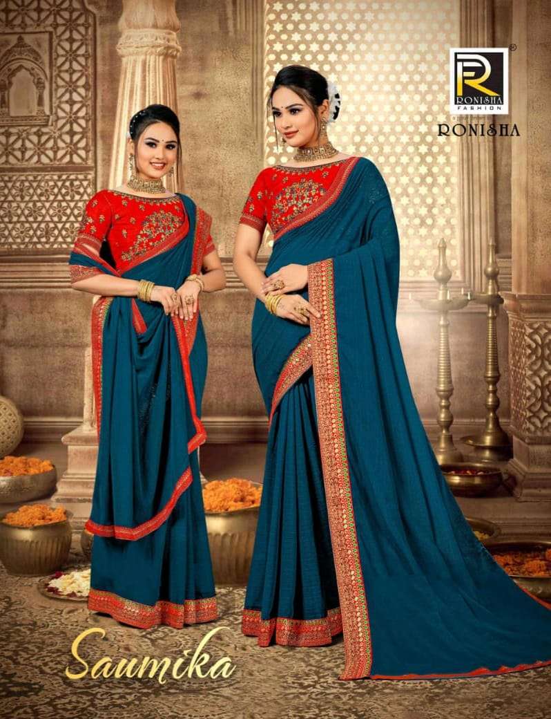 SAUMIKA BY RONISHA FASHION 1001 TO 1008 SERIES DESIGNER ZOMATO SAREES