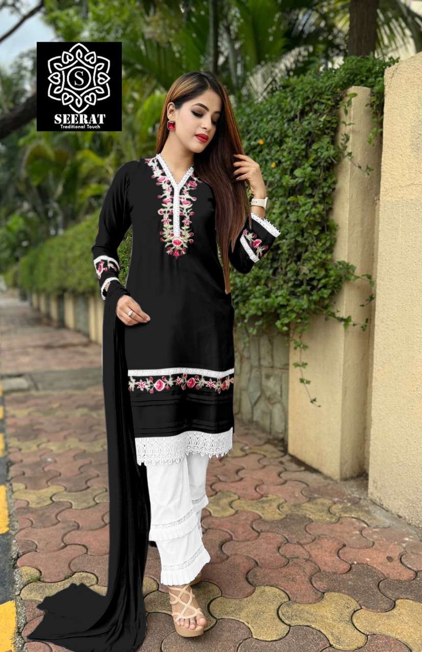 SEERAT 1100 HIT DESIGN BY ASLIWHOLESALE PURE GEORGETTE STITCHED DRESS