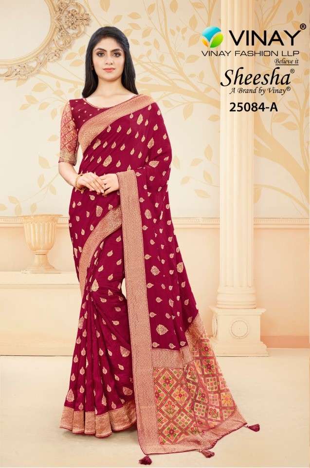 SHEESHA 25083 & 25084 COLOURS BY VINAY FASHION DESIGNER VISCOSE SILK SAREES