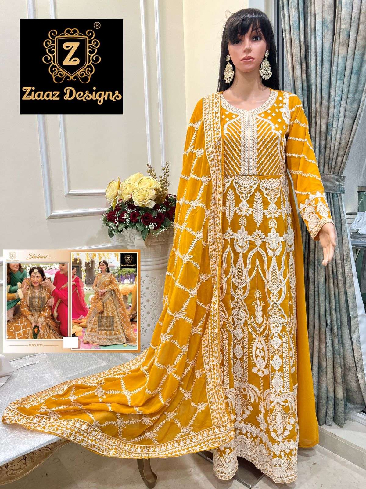 SHEHNAI BY ZIAAZ DESIGNS GEORGETTE EMBROIDERY PAKISTANI DRESS