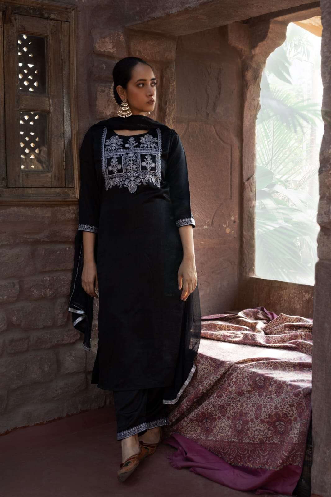 SITARA BY 100 MILES DESIGNER VELVET EMBROIDERY STITCHED DRESSES