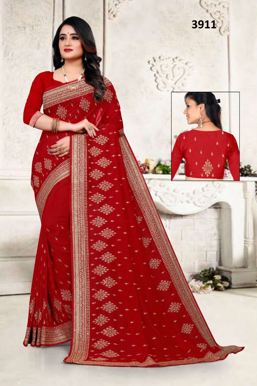 ST-3911 BY ASLIWHOLESALE DESIGNER VICHITRA SILK SAREES