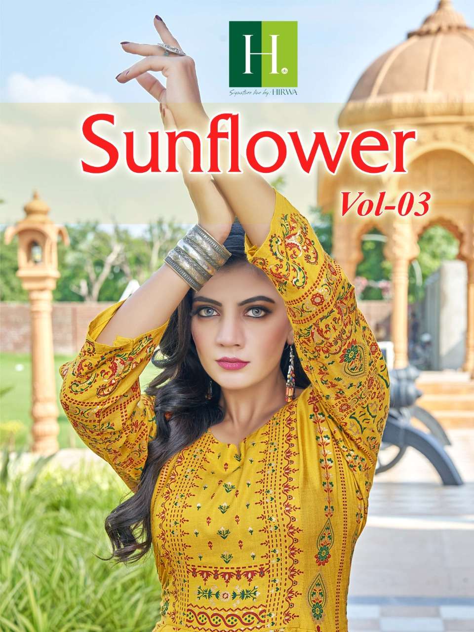 SUNFLOWER VOL-3 BY H DOT 01 TO 10 SERIES RAYON PRINT GOWNS