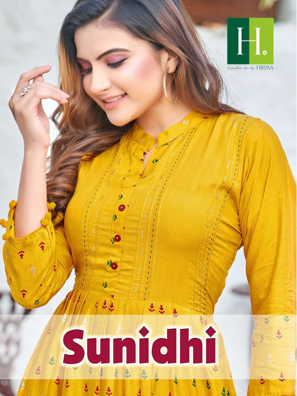 SUNIDHI BY H DOT 1001 TO 1010 SERIES RAYON WORK KURTIS