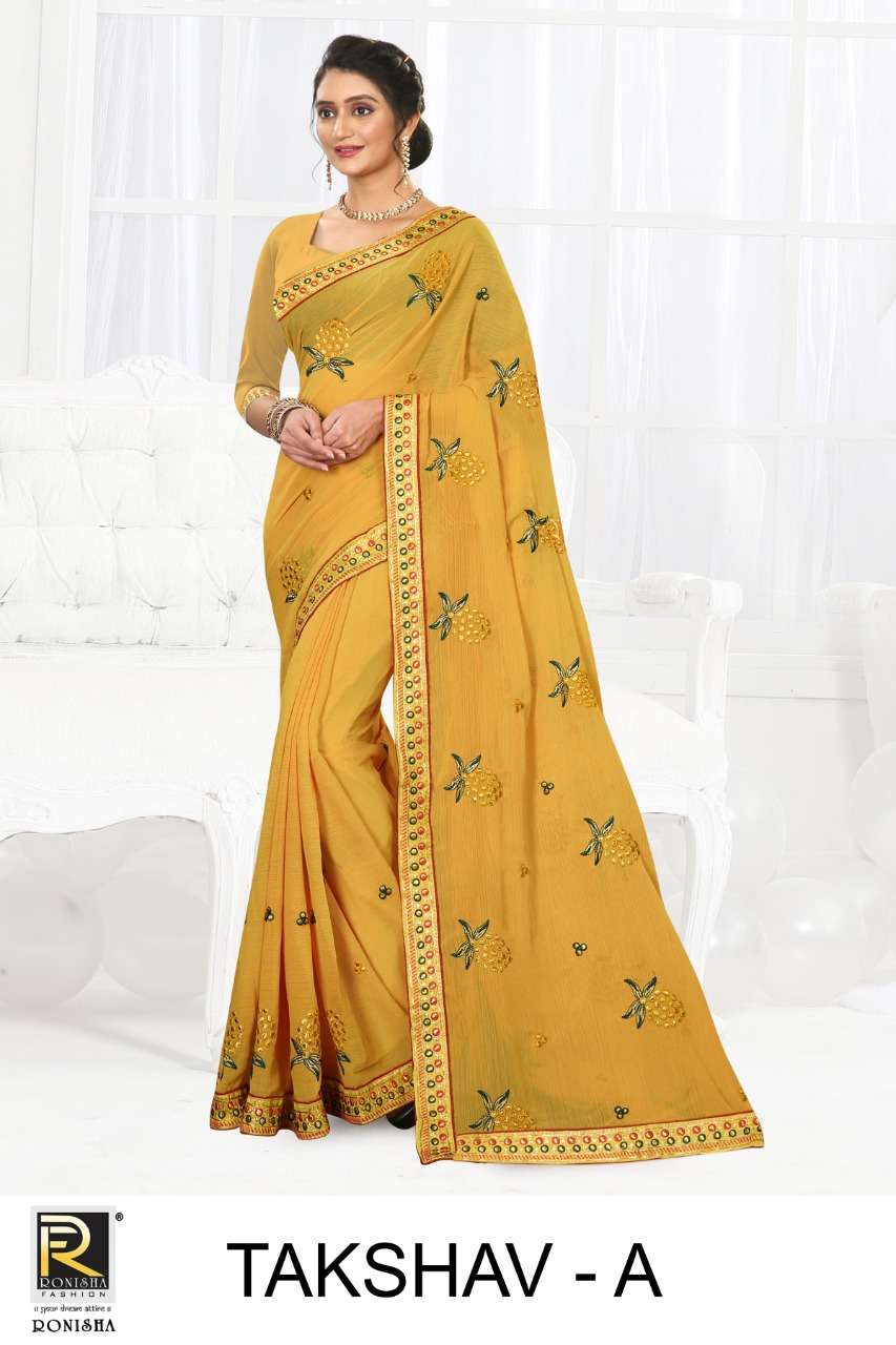 TAKSHAV BY RONISHA FASHION DESIGNER ZOMATO EMBROIDERY SAREES