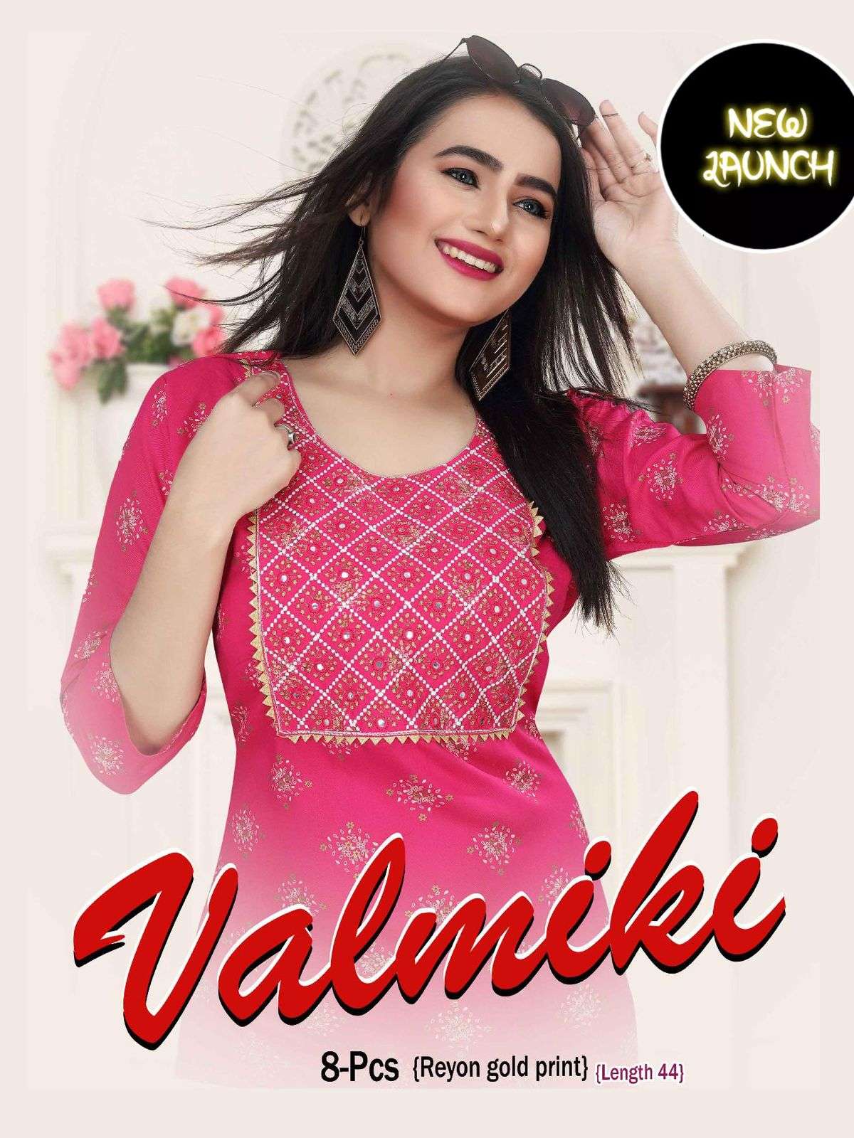 VALMIKI BY ASLIWHOLESALE 01 TO 08 SERIES RAYON EMBROIDERY KURTIS