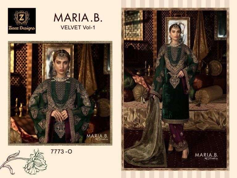 VELVET VOL-1 BY ZIAAZ DESIGNS VELVET EMBROIDERY PAKISTANI DRESS