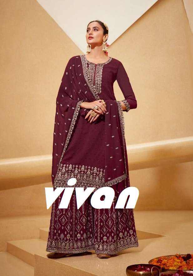 VIVAN BY MAISHA 11067 TO 11072 SERIES PURE GEORGETTE EMBROIDERY DRESSES