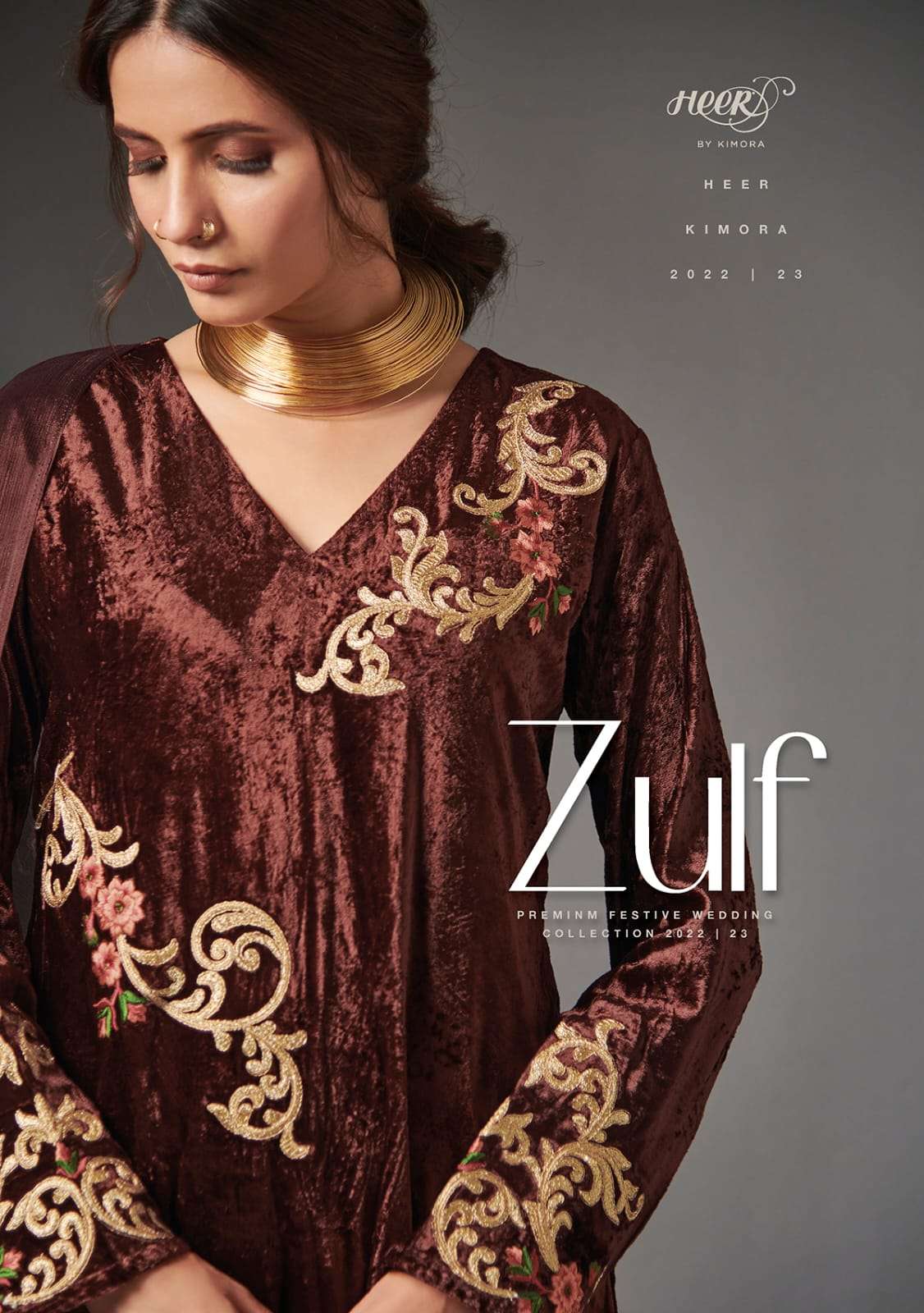 ZULF BY HEER 8911 TO 8918 SERIES PURE HEAVY VELVET EMBROIDERED DRESSES