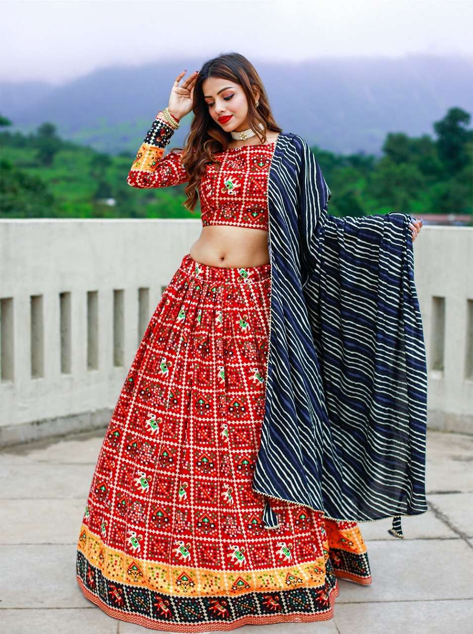 1638 COLOURS BY ASLIWHOLESALE COTTON FOIL PRINT LEHENGAS