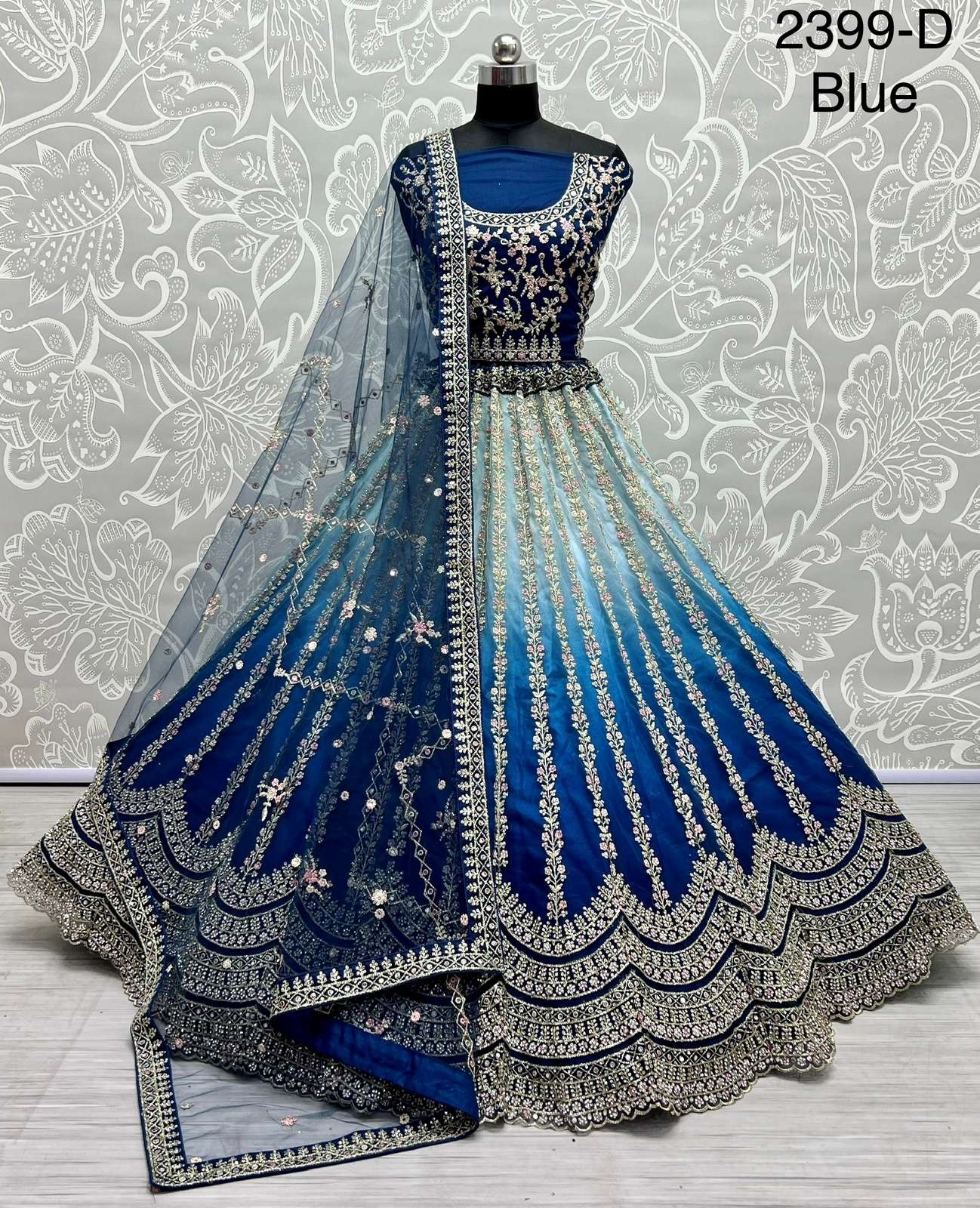 A2399 COLOURS BY ASLIWHOLESALE SILK DIAMOND BRIDAL LEHENGAS