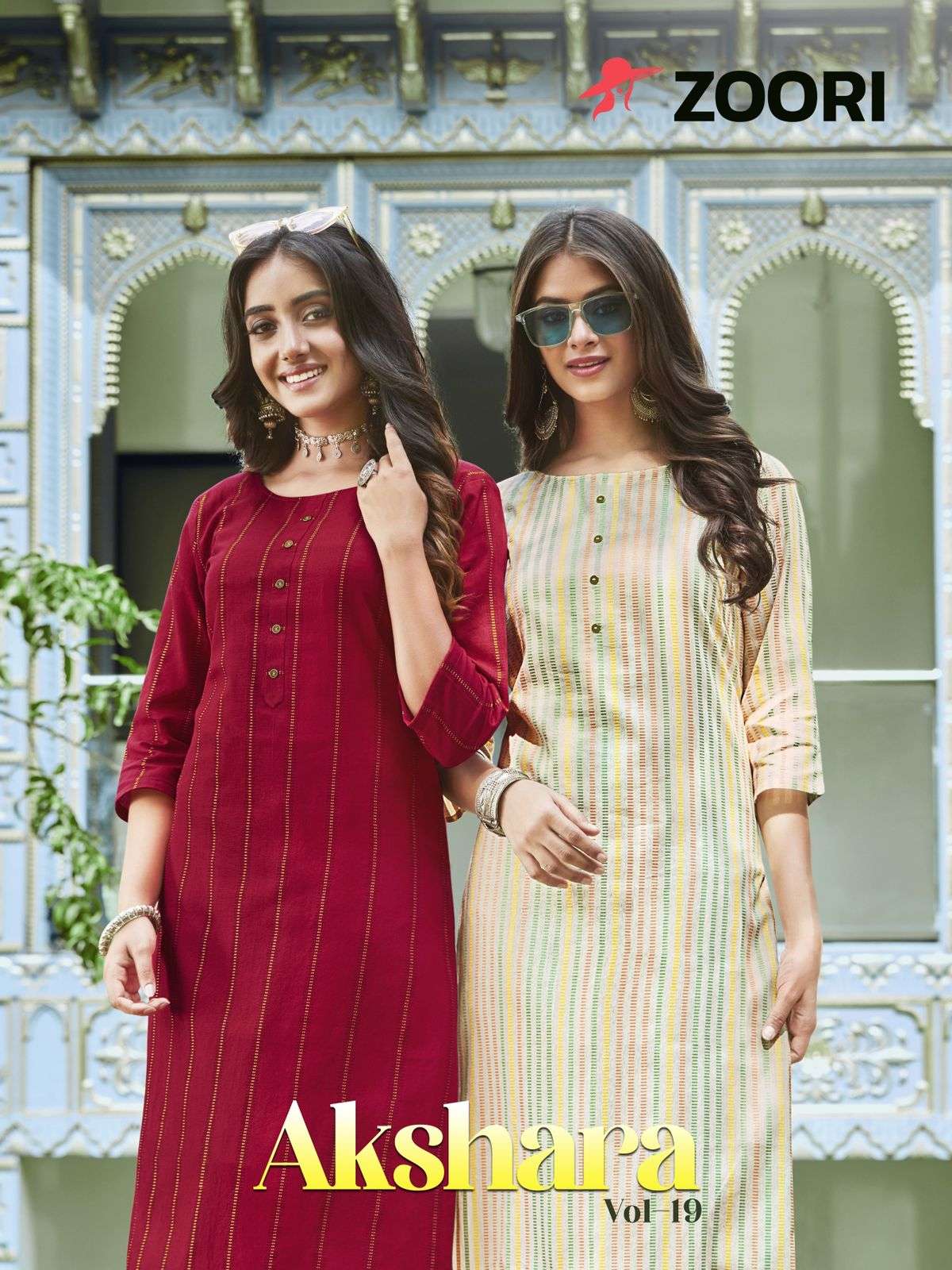 AKSHARA VOL-19 BY ZOORI 1111 TO 1116 SERIES RAYON PRINT KURTIS