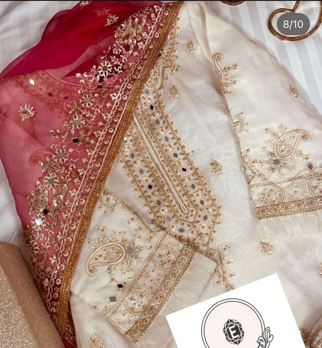 AZORINA BY ASLIWHOLESALE ORGANZA PAKISTANI WORK DRESSES