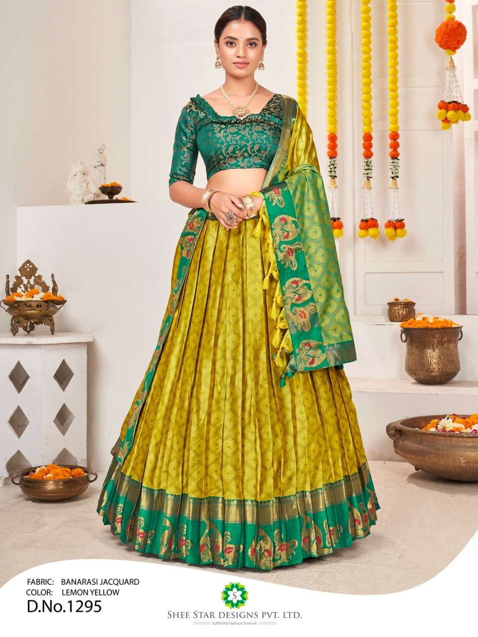 BANARASI VOL-2 BY SHEE STAR & CO. 1295 TO 1302 SERIES BANARASI SILK LEHENGAS