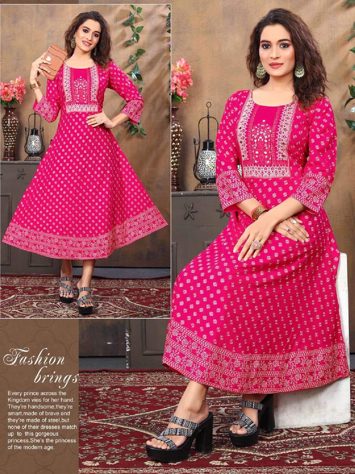 BEAUTY BARFI BY ASLIWHOLESALE RAYON PRINT KURTIS