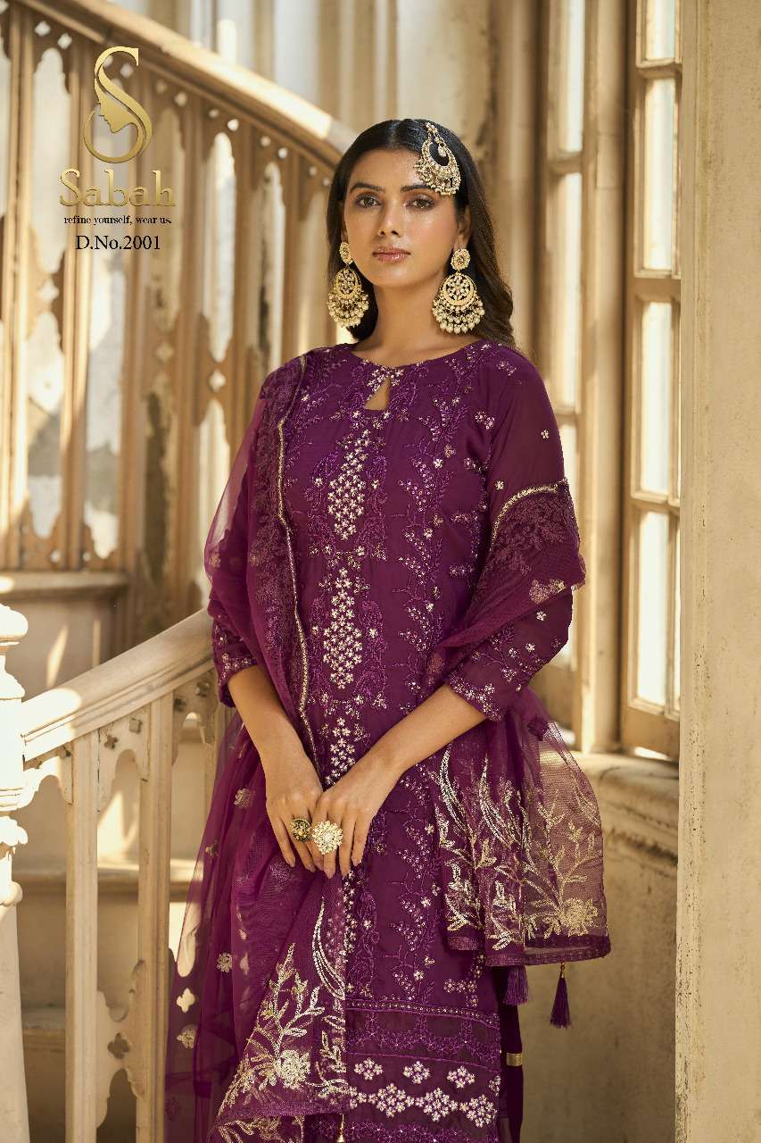 BEGUM BY SABAH 2001 TO 2005 SERIES FAUX GEORGETTE WORK DRESSES