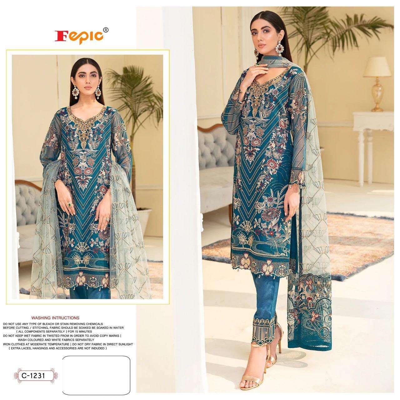 C-1231 HIT DESIGN BY FEPIC GEORGETTE EMBROIDERY PAKISTANI DRESS