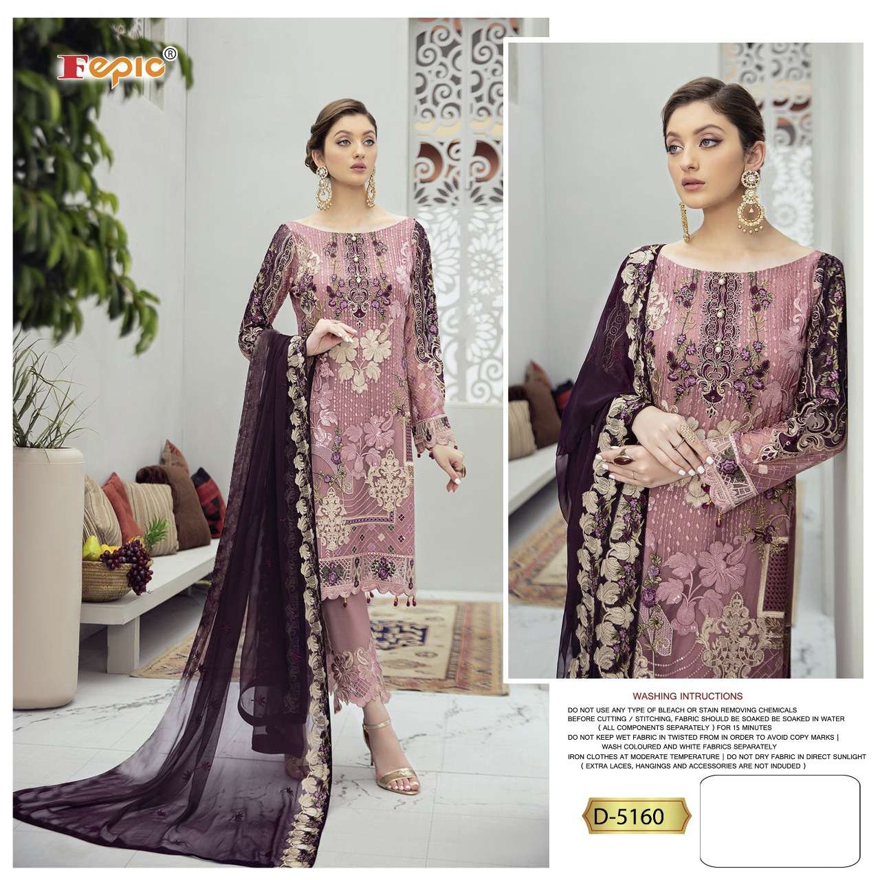 D-5160 COLOURS BY FEPIC 5160-A TO 5160-C SERIES FAUX GEORGETTE PAKISTANI DRESSES